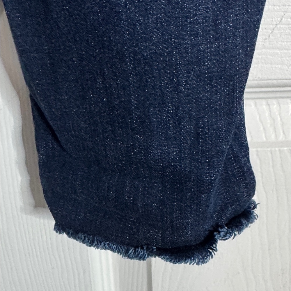 Judy Blue Dark Wash High Rise Frayed Hem Ankle Skinny Jeans Size 11/30 - Picture 5 of 6